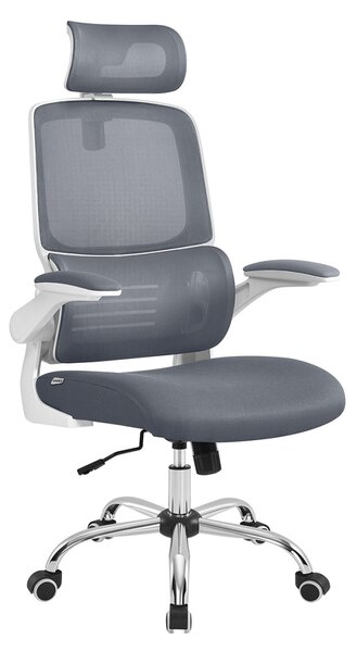 Scaun birou Songmics Gri 65.2x65.3x129 cm