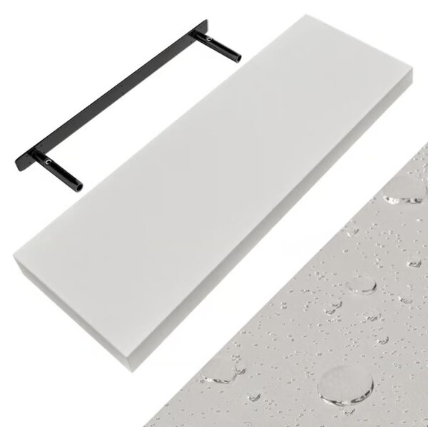 Poliță de perete FIGO + consolă, 70cm, alb Casaria