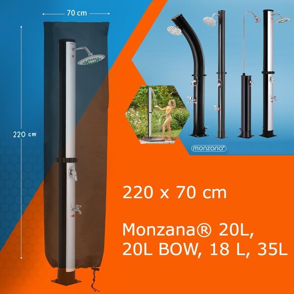 Husă pentru duș solar COVER, 220x70cm, negru Monzana
