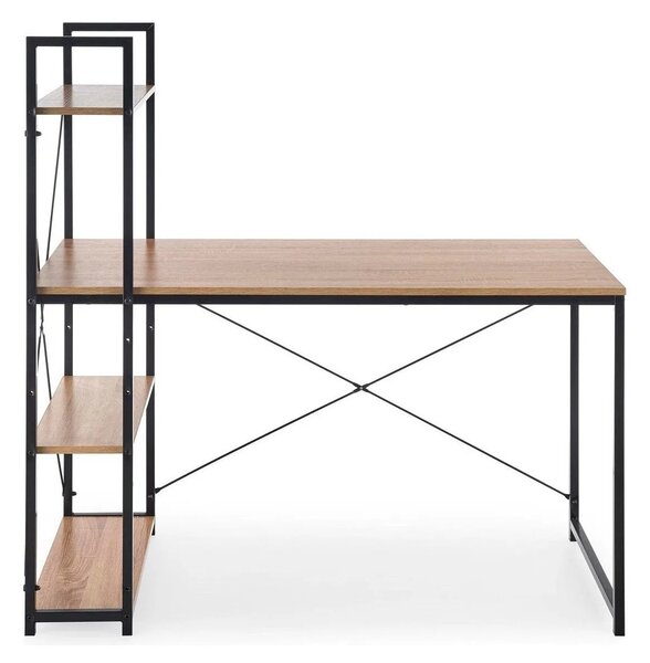 Birou NARVIK B1, stejar sonoma/negru, 120x64x120 cm