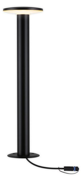 Paulmann Bornă luminoasă LED Plug & Shine Plate, 60 cm, IP44, 2.200K, reglabil, Negru, Metal, Modern