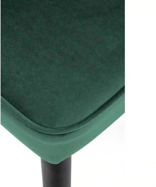 Scaun K446, verde/negru, stofa catifelata/metal, 51x55x86 cm