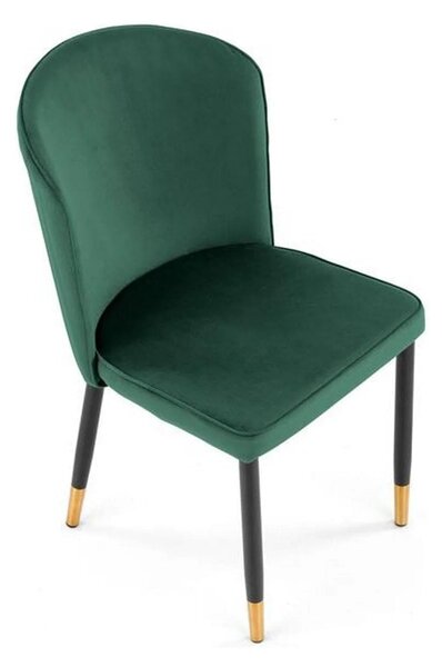 Scaun K446, verde/negru, stofa catifelata/metal, 51x55x86 cm