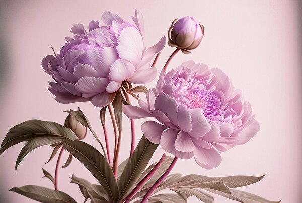 Fototapet Bujori roz elegant în floare moale, Fototapet flori, Fototapet populare, u70658v2 - Tapeko.ro
