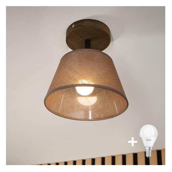 Lustră LED aplicată Brilagi ANTHONY 1xE14/60W/230V stejar nuc/maro