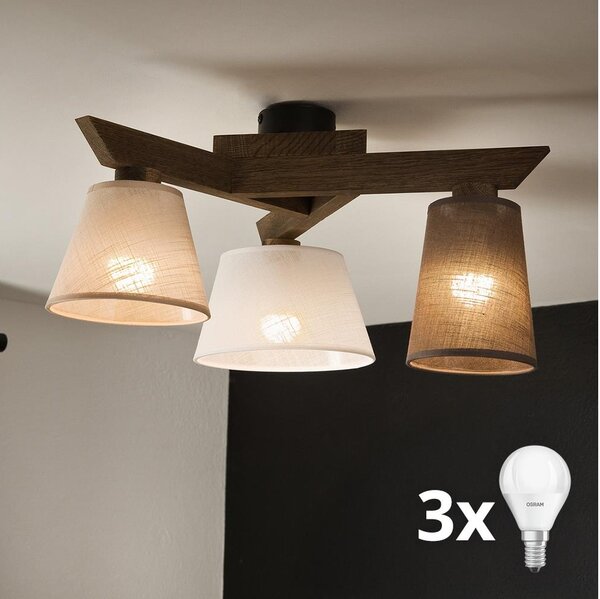 Lustră LED aplicată Brilagi ANTHONY 3xE14/40W/230V stejar nuc