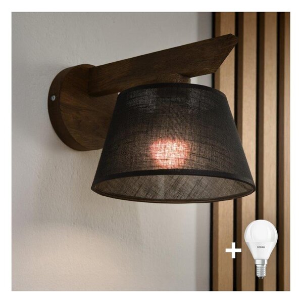 Aplică LED Brilagi ANTHONY 1xE14/40W/230V stejar nuc/negru