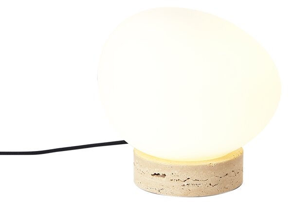 Lampă de masă Japandi bej cu sticlă opal - Sally