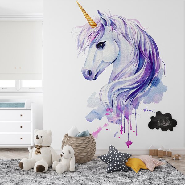 Fototapet O acuarelă a unui unicorn, Fototapet unicorni, Fototapet populare, u98996 - Tapeko.ro