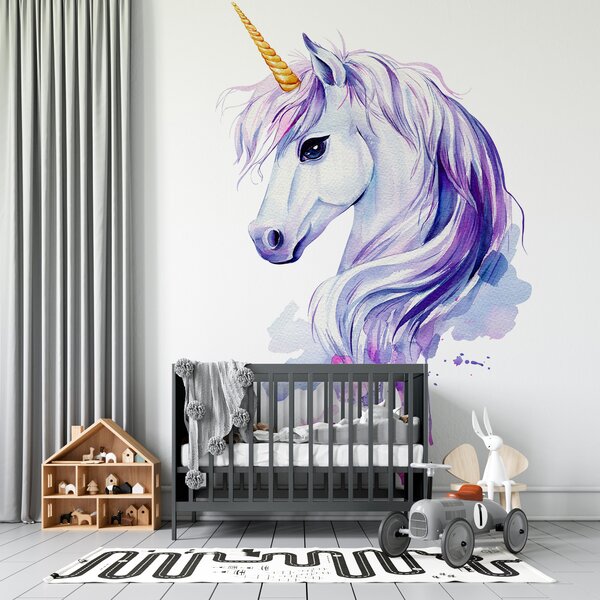 Fototapet O acuarelă a unui unicorn, Fototapet unicorni, Fototapet populare, u98996 - Tapeko.ro