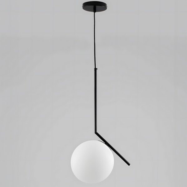 Lampă de tavan suspendata din sticlă aurie alba G107-1W BLACK WHITE