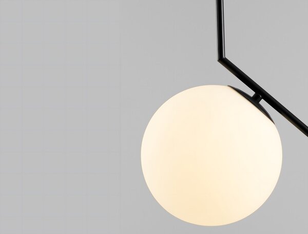 Lampă de tavan suspendata din sticlă aurie alba G107-1W BLACK WHITE