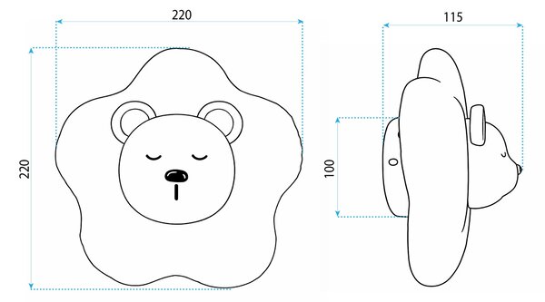 APLICĂ DE PERETE LED G181-W WHITE BEAR