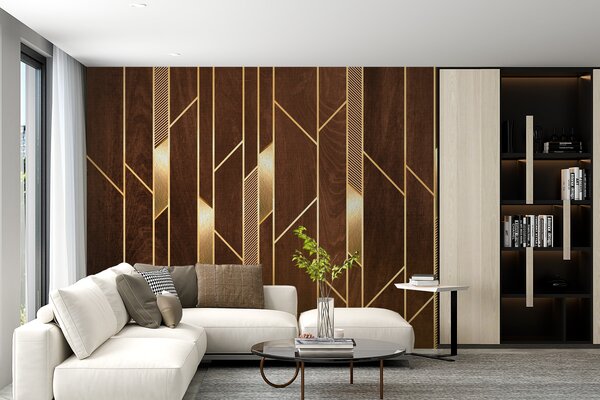 Fototapet Linii elegante pe textura bogată a lemnului, Fototapet textură lemn, Fototapet populare, u99386 - Tapeko.ro