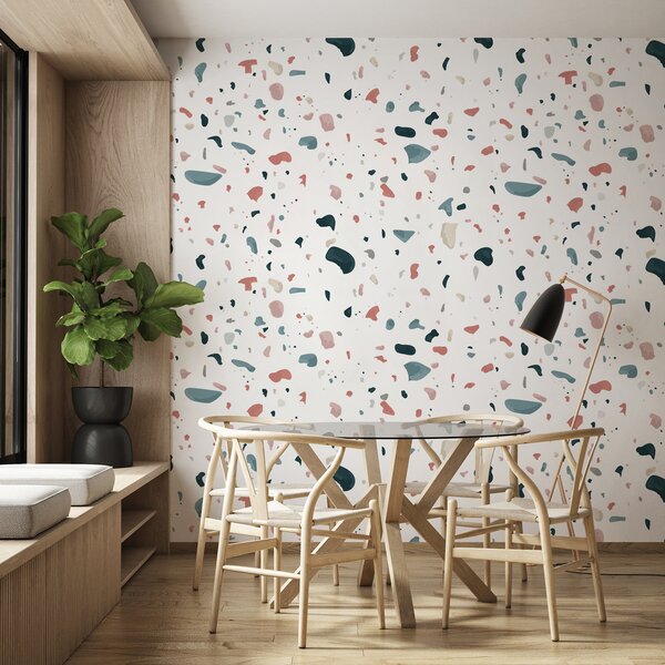 Tapet Terrazzo multicolor pentru interioare luminoase, Terrazzo fototapet, u99664 : Uwalls.ro