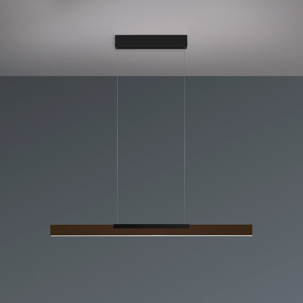 BOPP Lampă suspendată LED Bopp Nano 2.0, lungime 100 cm, bronz/negru, reglabil, Bronz / Alamă Veche, Camera de zi / sufragerie, Aluminiu, Modern