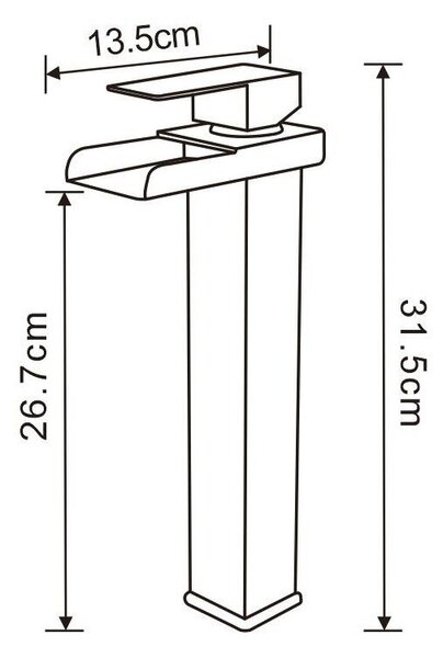 Mexen Hydra baterie chiuvetă înaltă, neagră - 744910-70