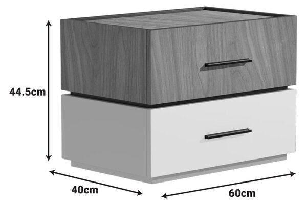 Noptiera Sonlen MDF nuanta nuc-bej 60x40x44.5 cm