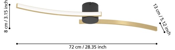 Plafonieră LED Eglo 901215 AIETA LED/12W/230V 4000K auriu