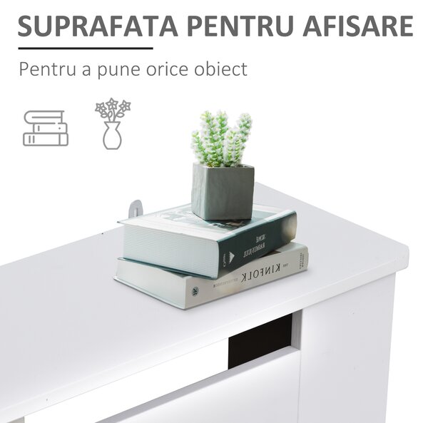 HOMCOM Carcasă Modernă pentru Calorifer din MDF Tip Grilă, 78x82x19 cm, Alb | Aosom Romania