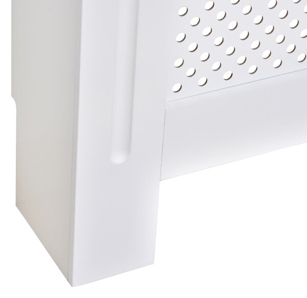 HOMCOM Carcasă Modernă pentru Calorifer din MDF Tip Grilă, 78x82x19 cm, Alb | Aosom Romania