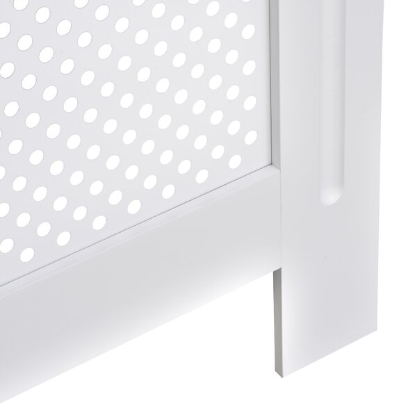HOMCOM Carcasă Modernă pentru Calorifer din MDF Tip Grilă, 78x82x19 cm, Alb | Aosom Romania