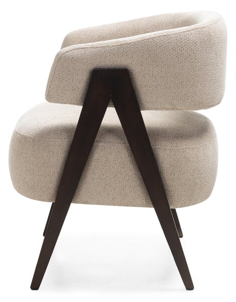 Fotoliu design bej MIZU Alia 18