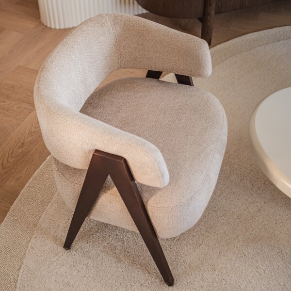 Fotoliu design bej MIZU Alia 18