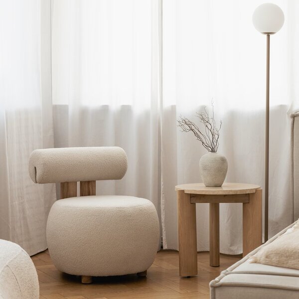 Fotoliu design crem HANNA, stejar Now or never 03