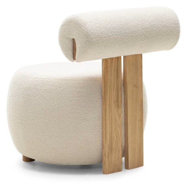 Fotoliu design crem HANNA, stejar Now or never 03