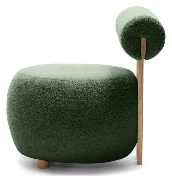 Fotoliu design verde închis HANNA, stejar Now or never 37