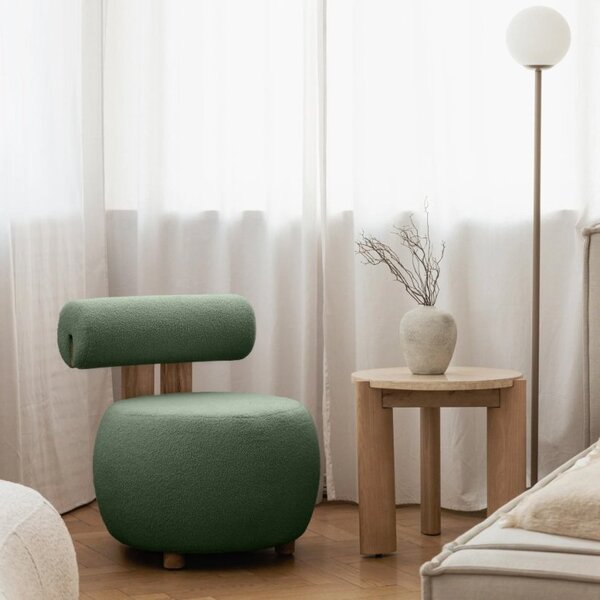 Fotoliu design verde închis HANNA, stejar Now or never 37