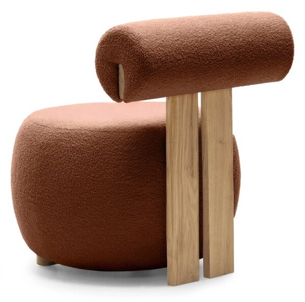 Fotoliu design maro HANNA, stejar Now or never 54
