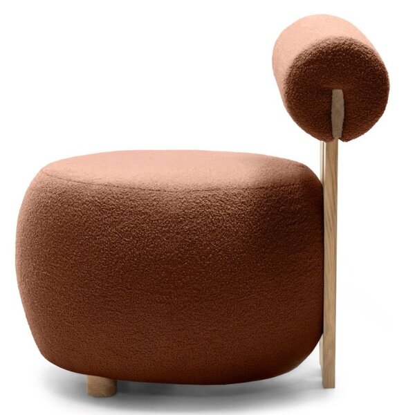 Fotoliu design maro HANNA, stejar Now or never 54