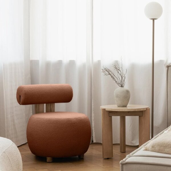 Fotoliu design maro HANNA, stejar Now or never 54