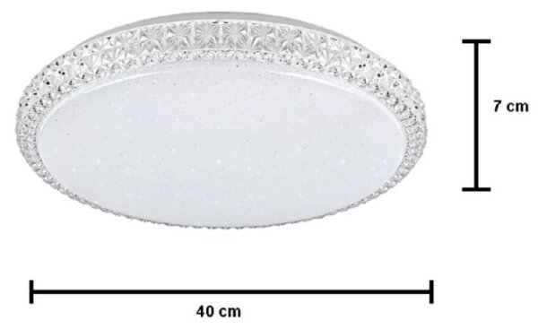 LED Plafonieră IRINA LED/48W/230V cu telecomandă