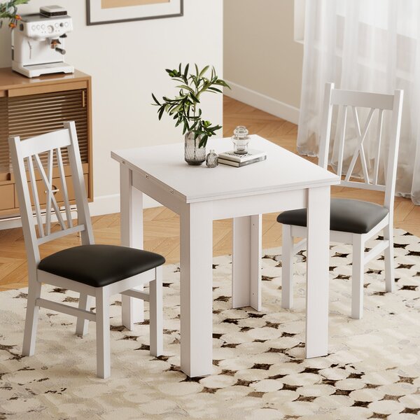 HOMCOM Masă de Dining Extensibilă pentru 4-6 Persoane din PAL și Oțel, 140 x 80 x 77,5 cm, Alb cu Efect de Lemn | Aosom Romania
