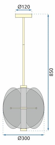 Lampă suspendată black APP1675-CP Round