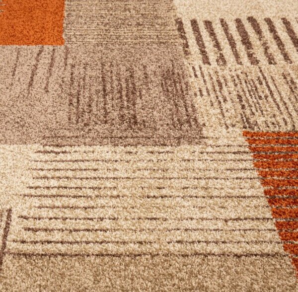 Traversa Hol, Festonata, Model Orlando 22002, Maro Portocaliu, Latime 80 cm 80 x 50