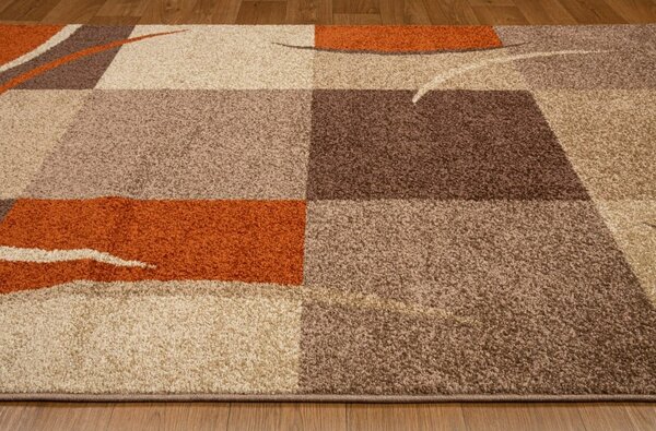 Traversa Hol festonata, Model Orlando 62001, Maro Portocaliu, Latime 100 cm 100 x 170