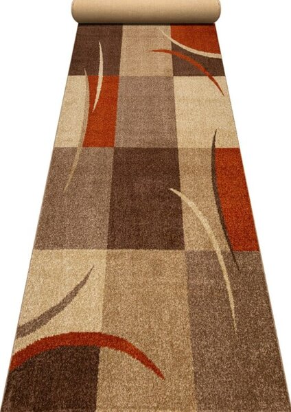 Traversa Hol festonata, Model Orlando 62001, Maro Portocaliu, Latime 100 cm 100 x 170