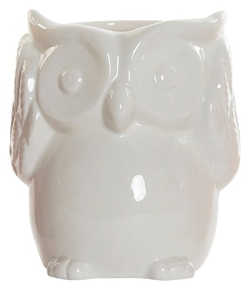 Vaza Owl din portelan alb 12 cm