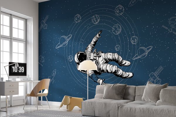 Fototapet Un astronaut plutind în spațiu, Fototapet spațiu cosmic, Fototapet populare, w00712 - Tapeko.ro