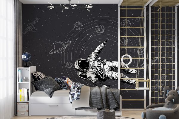 Fototapet Un astronaut plutind în spațiu, Fototapet spațiu cosmic, Fototapet populare, w00712v5 - Tapeko.ro