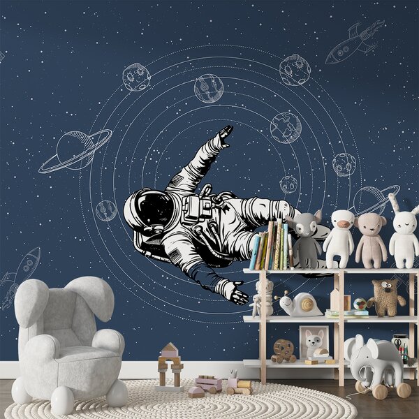 Fototapet Un astronaut plutind în spațiu, Fototapet spațiu cosmic, Fototapet populare, w00712 - Tapeko.ro