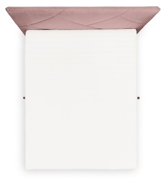 Pat boxspring Wasil 180x200 cu spațiu de depozitare - catifea roz hidrofobă Element 18