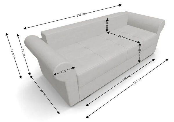 Canapea Extensibilă Elsa Mini, Bej deschis