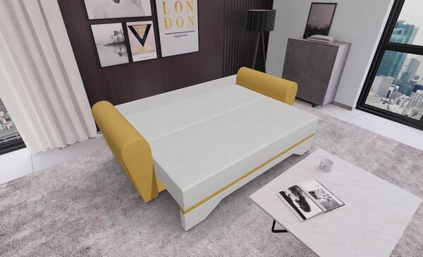 Canapea Extensibilă Atlanta Bonell Mini, Bej Deschis/Mustar