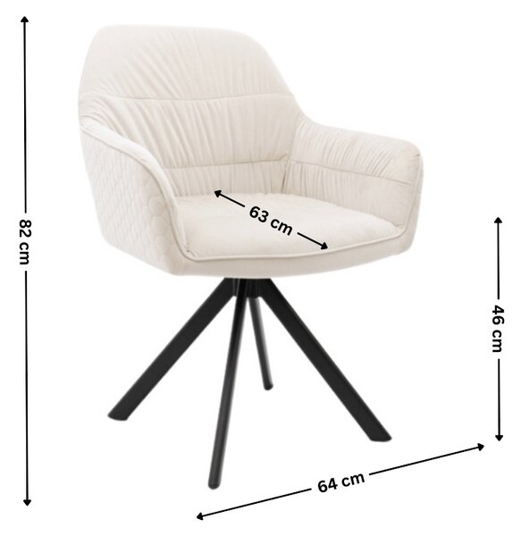 Scaun Living Tapitat KJC3846 Bej