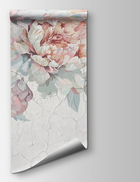 Fototapet Motive florale delicate în nuanțe pastelate delicate, Fototapet flori, Fototapet populare, w00896 - Tapeko.ro
